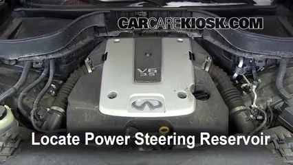 2010 Infiniti FX35 3.5L V6 Power Steering Fluid Check Fluid Level